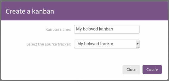 Create a new kanban