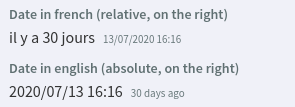 Relative dates display modes